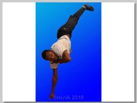 handstand blue